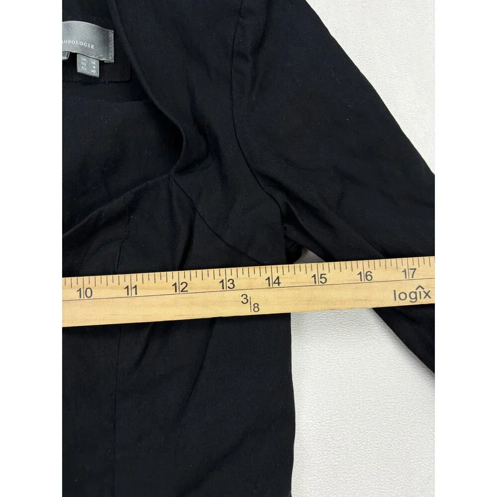Anthropologie Black Long‎ Sleeve Mini Dress Size 8